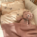 Knitted Blanket - Misty Rose