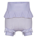Swim Pants- Neoprene - Frill - Lavender - Striped