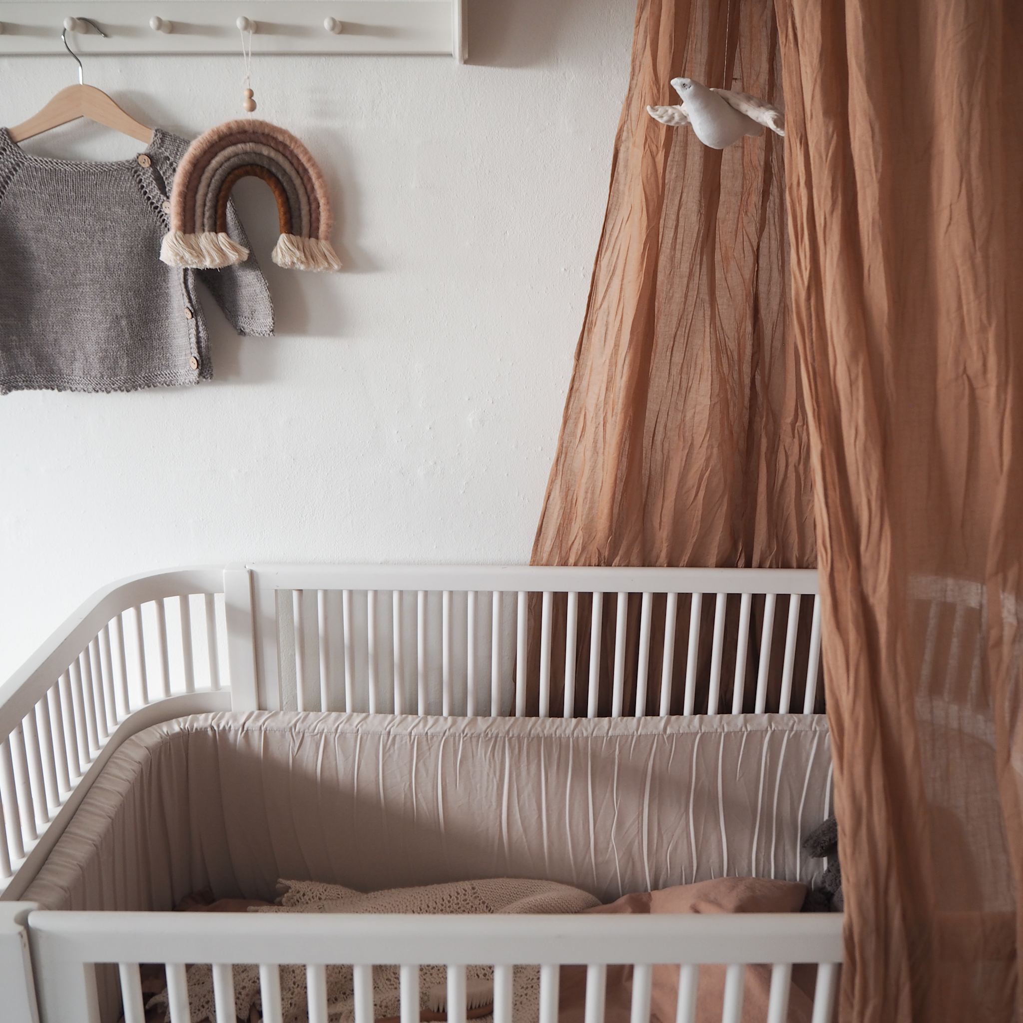 Bed Bumper Cot - Oyster Grey 