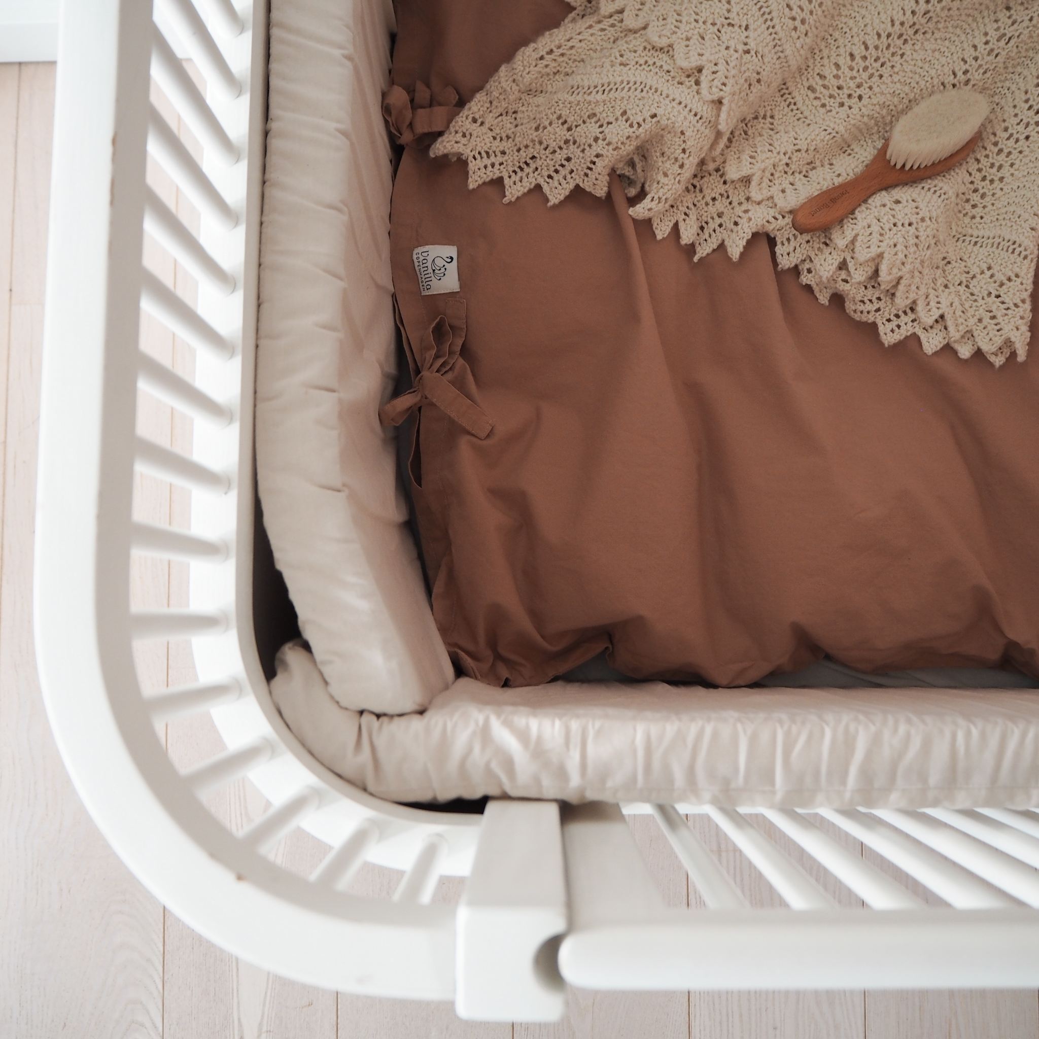 Bed Bumper Cot - Oyster Grey 