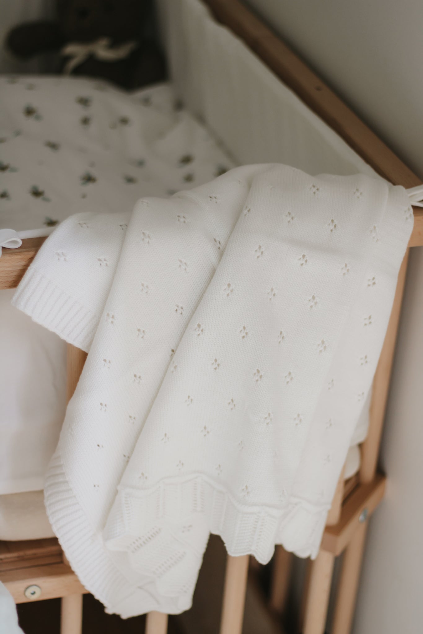 Knitted Blanket Baby - Milk 