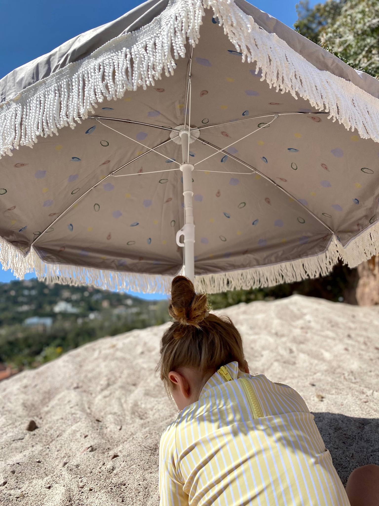 Beach Parasol  - Oyster Grey +50 UV