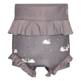 Swim Pants - Neoprene - Frill - Wood - Swan