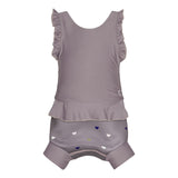 Swimsuit - Neoprene - Frill - Wood - Hearts