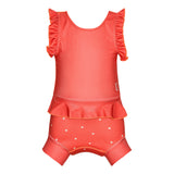 Swimsuit - Neoprene - Frill - Berry - Dots