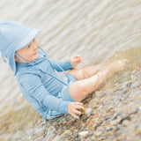 Swim Pants - Neoprene - Blue Shadow - Striped