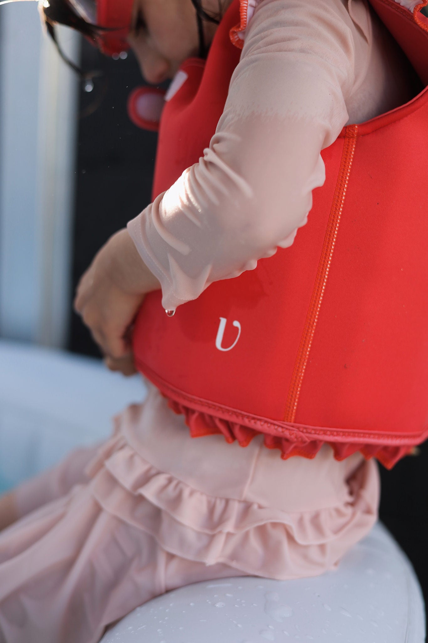 Swim Vest - Neoprene - Frill - Berry