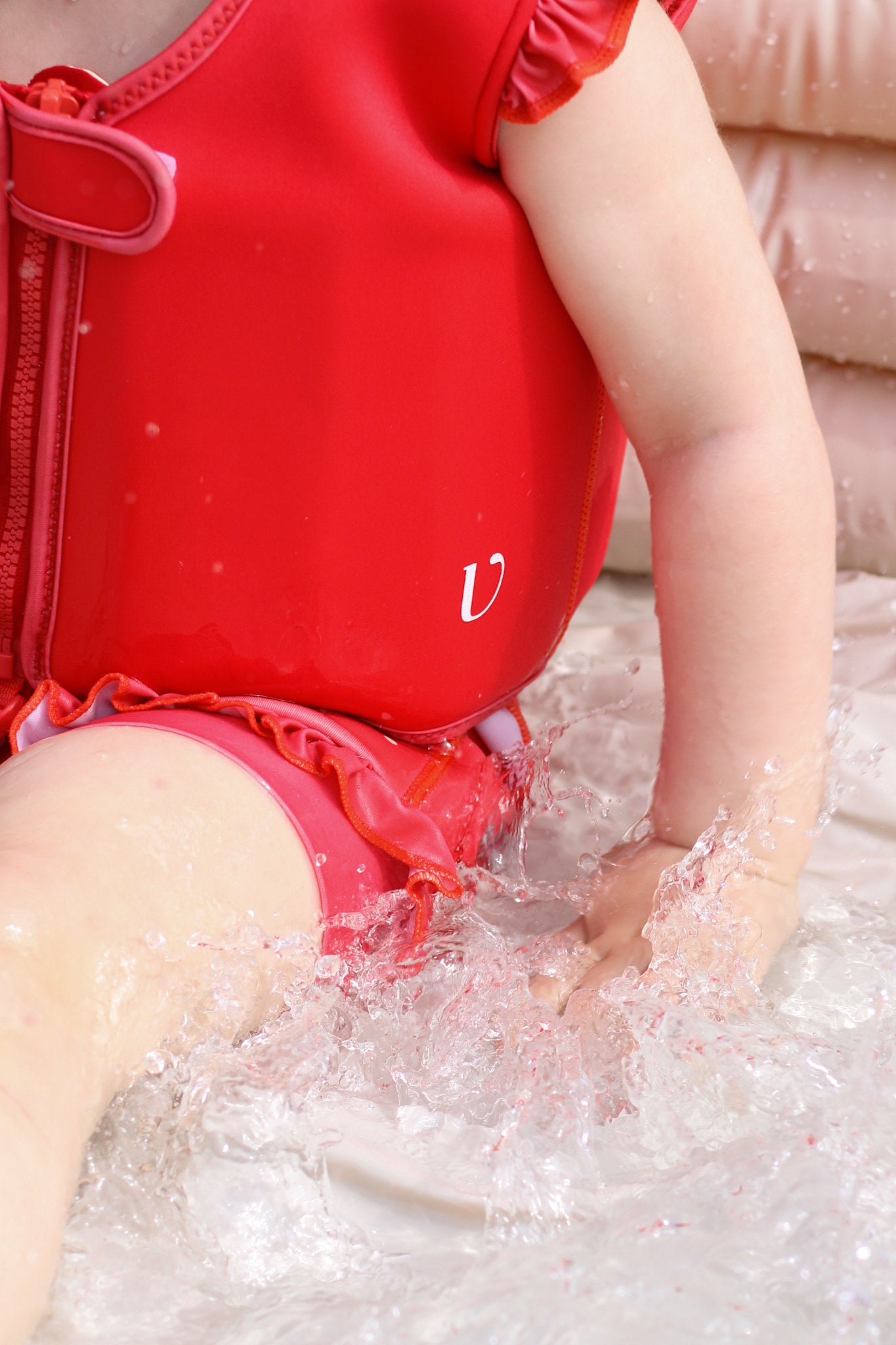 Swim Vest - Neoprene - Frill - Berry