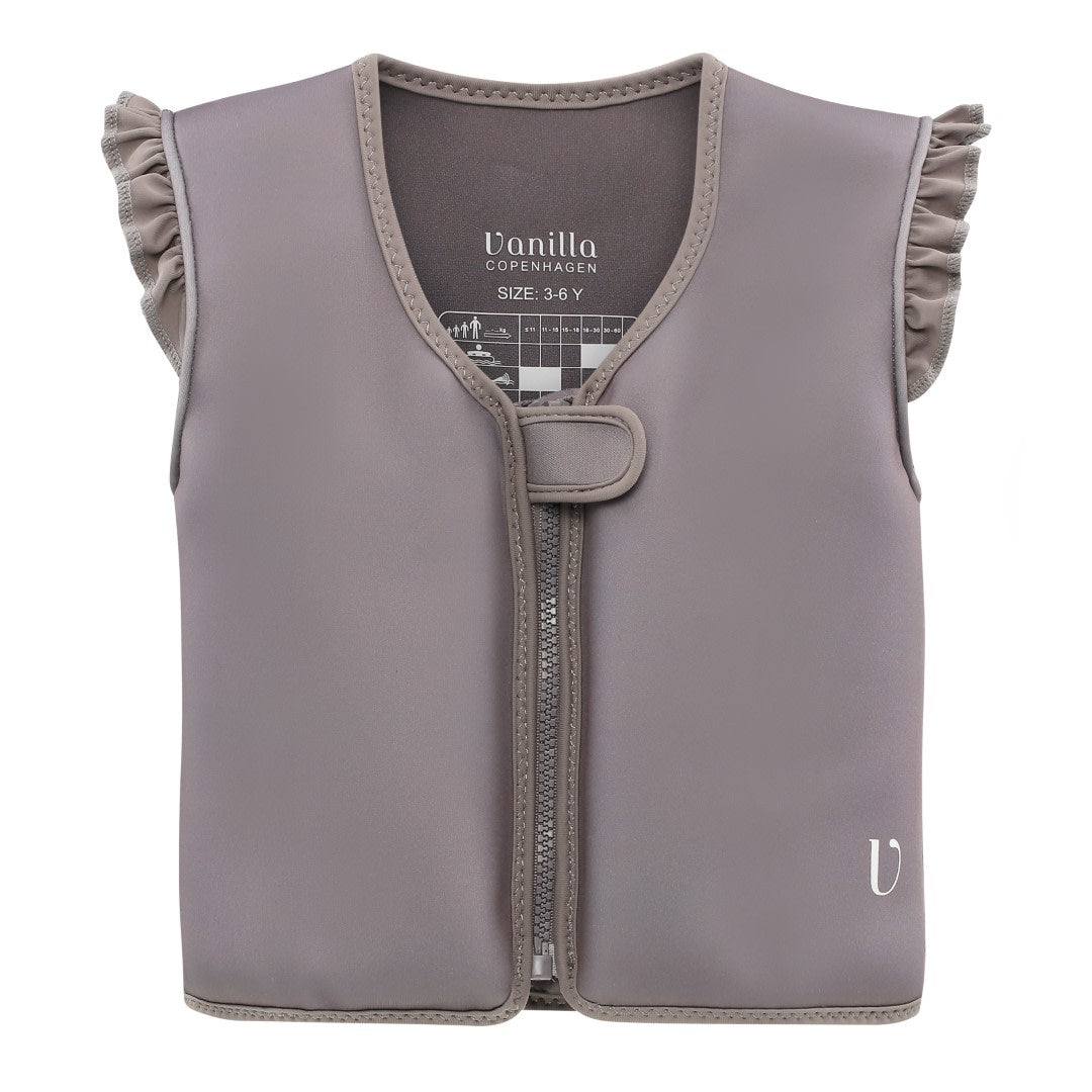 Swim Vest - Neoprene - Frill - Wood - Swan