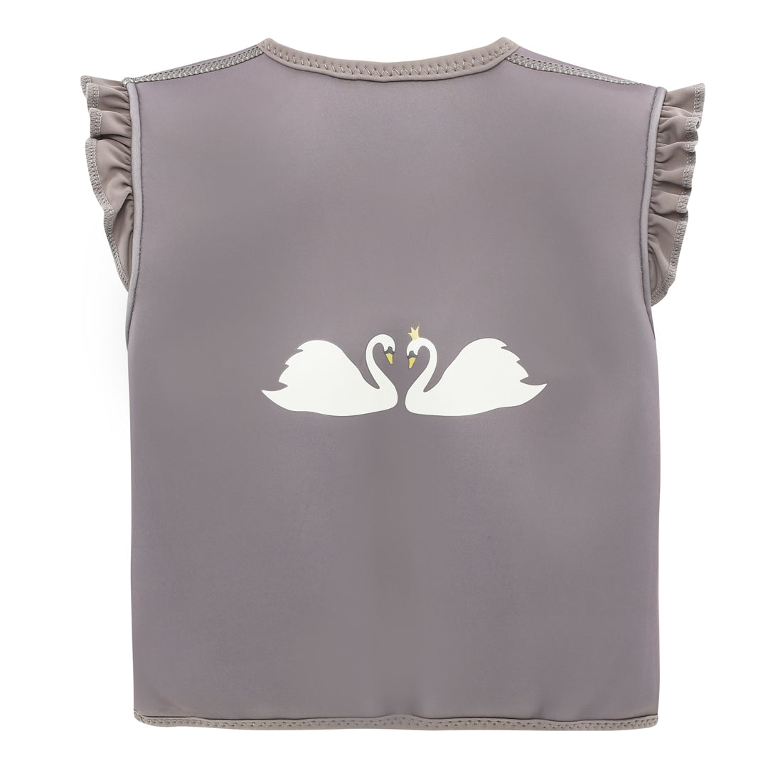 Swim Vest - Neoprene - Frill - Wood - Swan